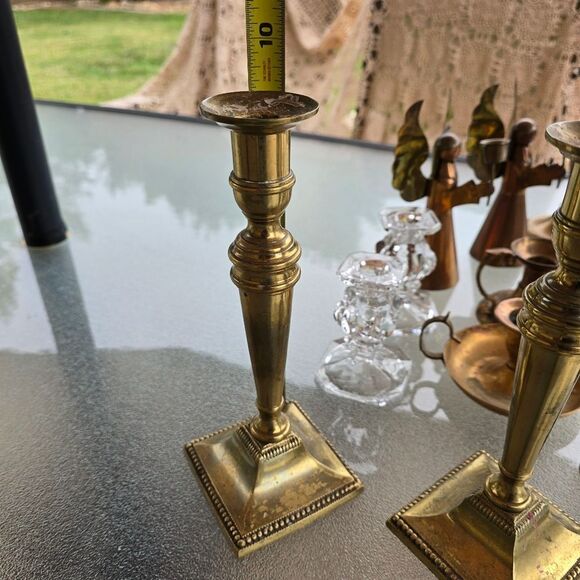 Vintagr Brass Candle Holder Lot Of 12 - Picture 11 of 12